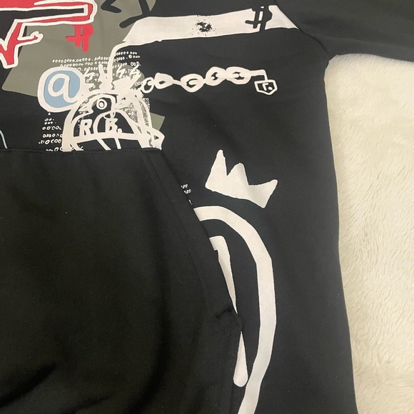 Versace Mens Graphic Print Cotton Hoodie Sz XL - Picture 4 of 11